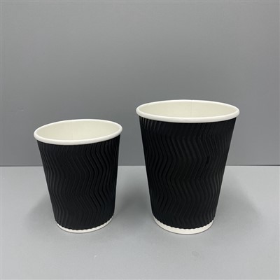 Zwarte rimpel papieren beker