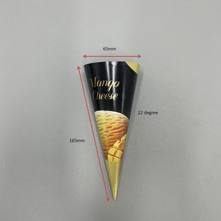 Custom Ice Cream Paper Cone sleeve 12 Custom Ice Cream Paper Cone sleeve 12