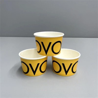 Gelato Ice Cream Cups met papieren deksels